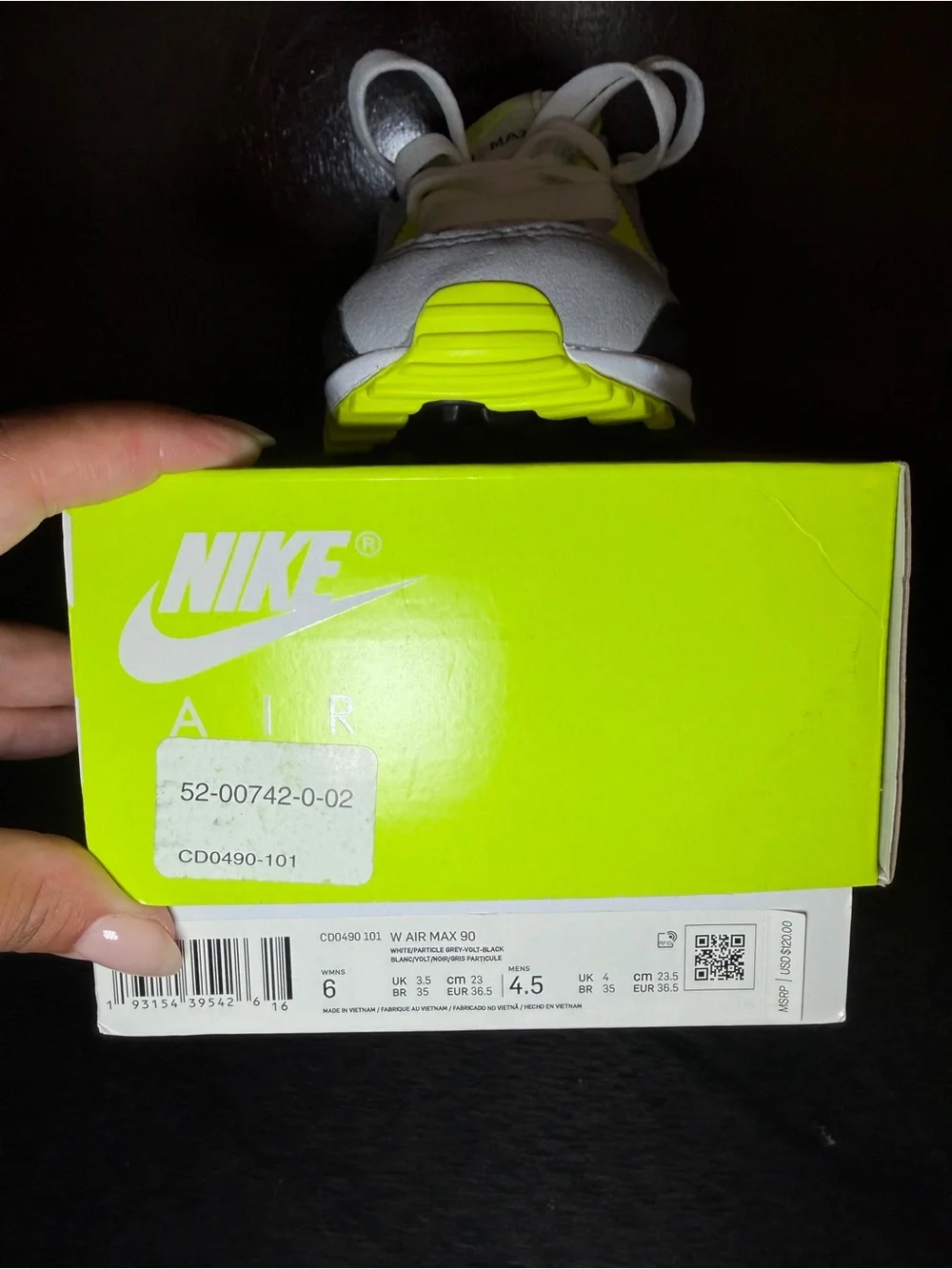 Nike Air Max 90 White-Grey-Volt